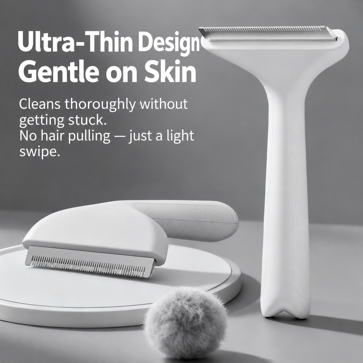 Playful Bone-Grip Ergonomic Pet Deshedding Comb
