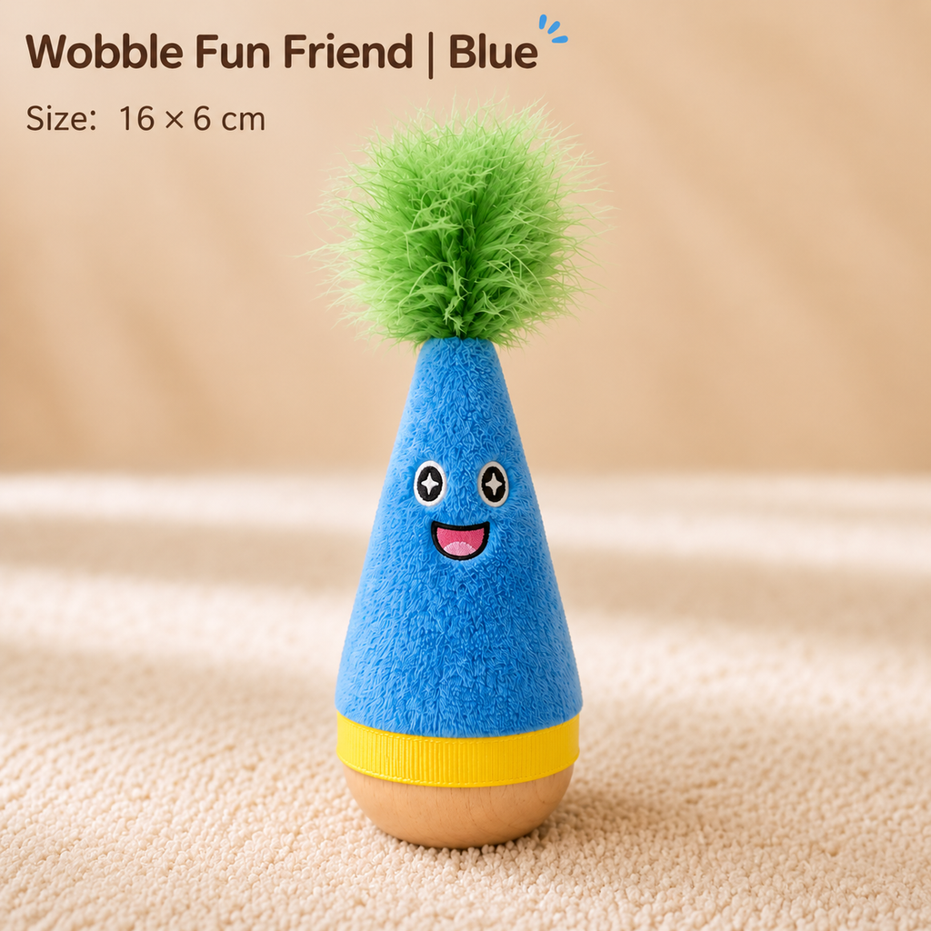 Interactive Wobble Tumbler Pet Toy - Chew-Resistant Teething & Boredom Relief Toy for Dogs and Cats