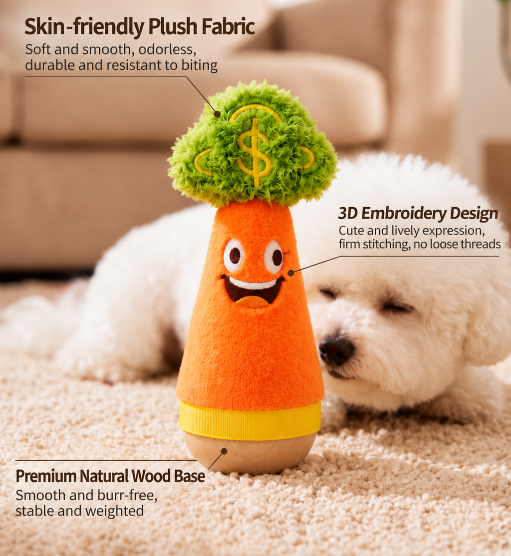Interactive Wobble Tumbler Pet Toy - Chew-Resistant Teething & Boredom Relief Toy for Dogs and Cats