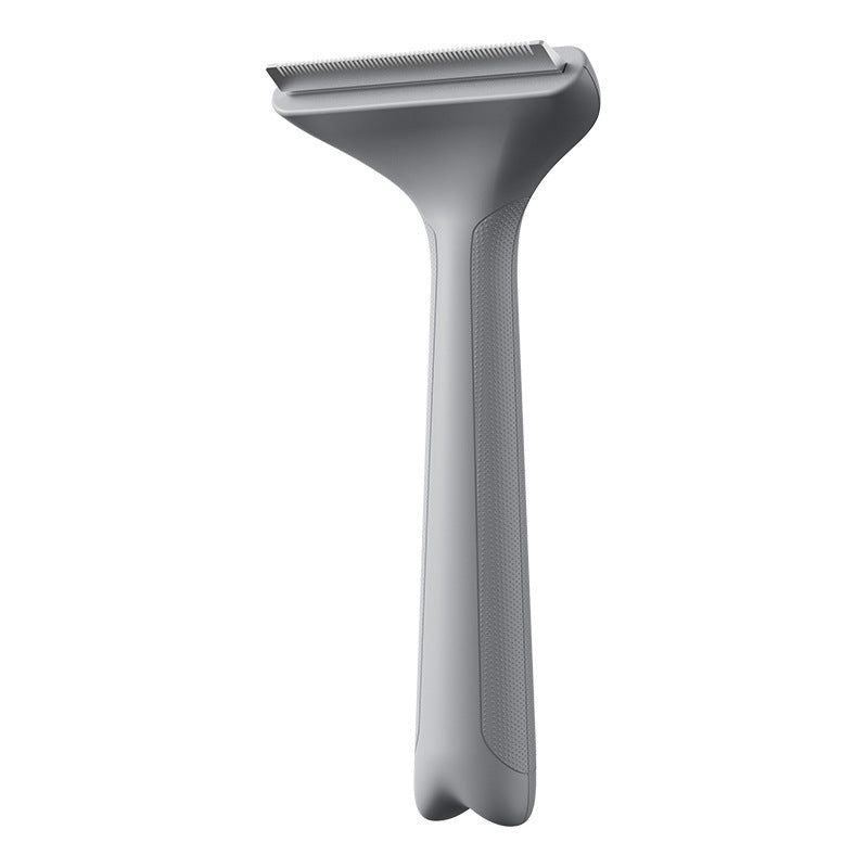 Bone-Handle Pet Deshedding Comb - 16 cm - Gray