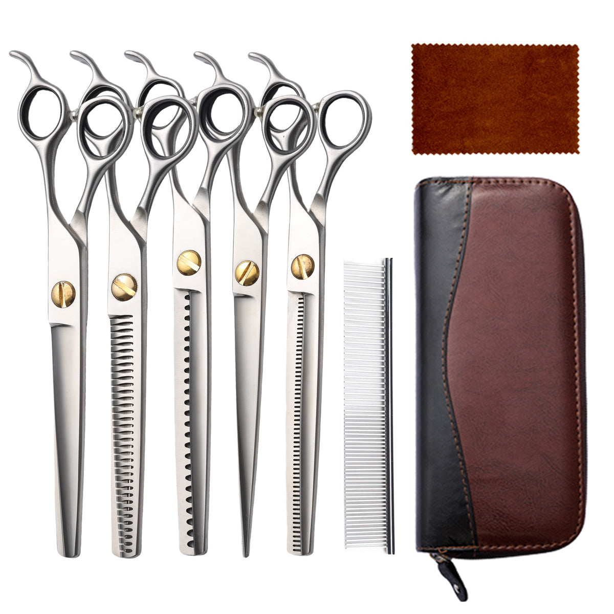 440C Stainless Steel Pet Grooming Shears & Sets - H011 Set
