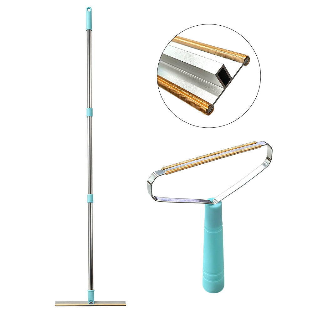 Long-Handle Pet Hair Scrapers - New Blue Set