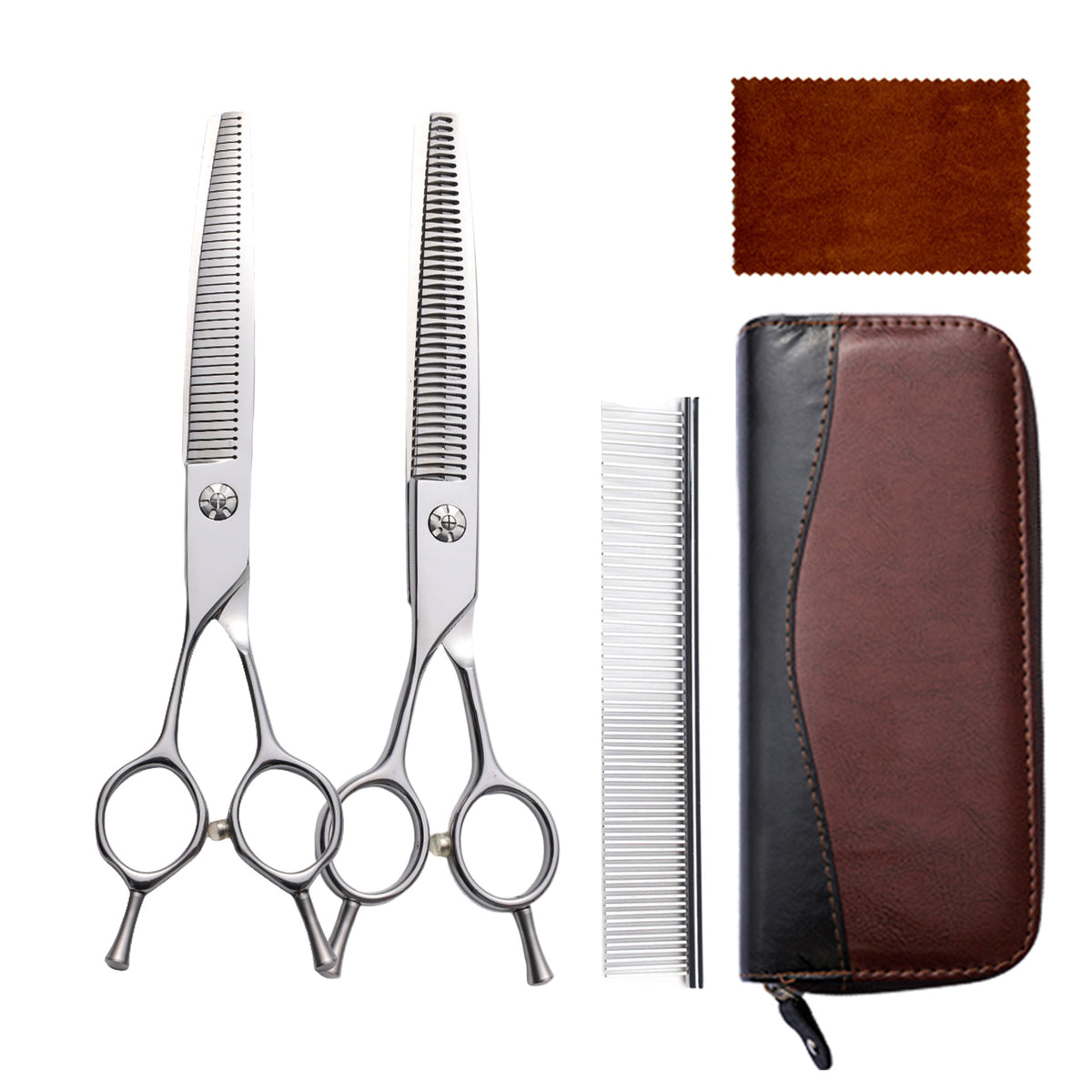 440C Stainless Steel Pet Grooming Shears & Sets - H009 + H010 Set
