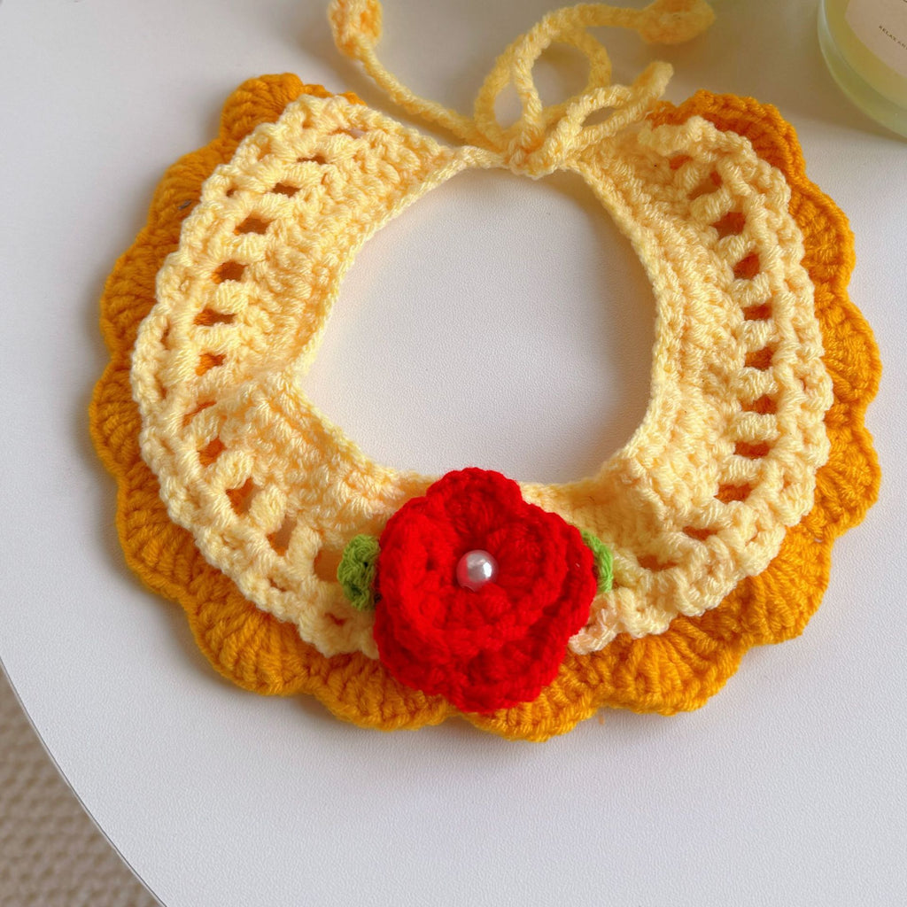 Knitted Pet Collars & Bibs for Cats and Dogs - Regal Style