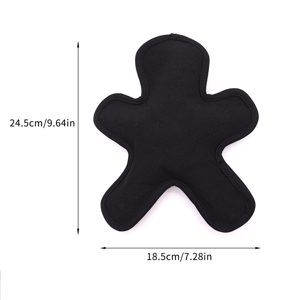Black Oxford Fabric Crinkle Dog Toy - Black