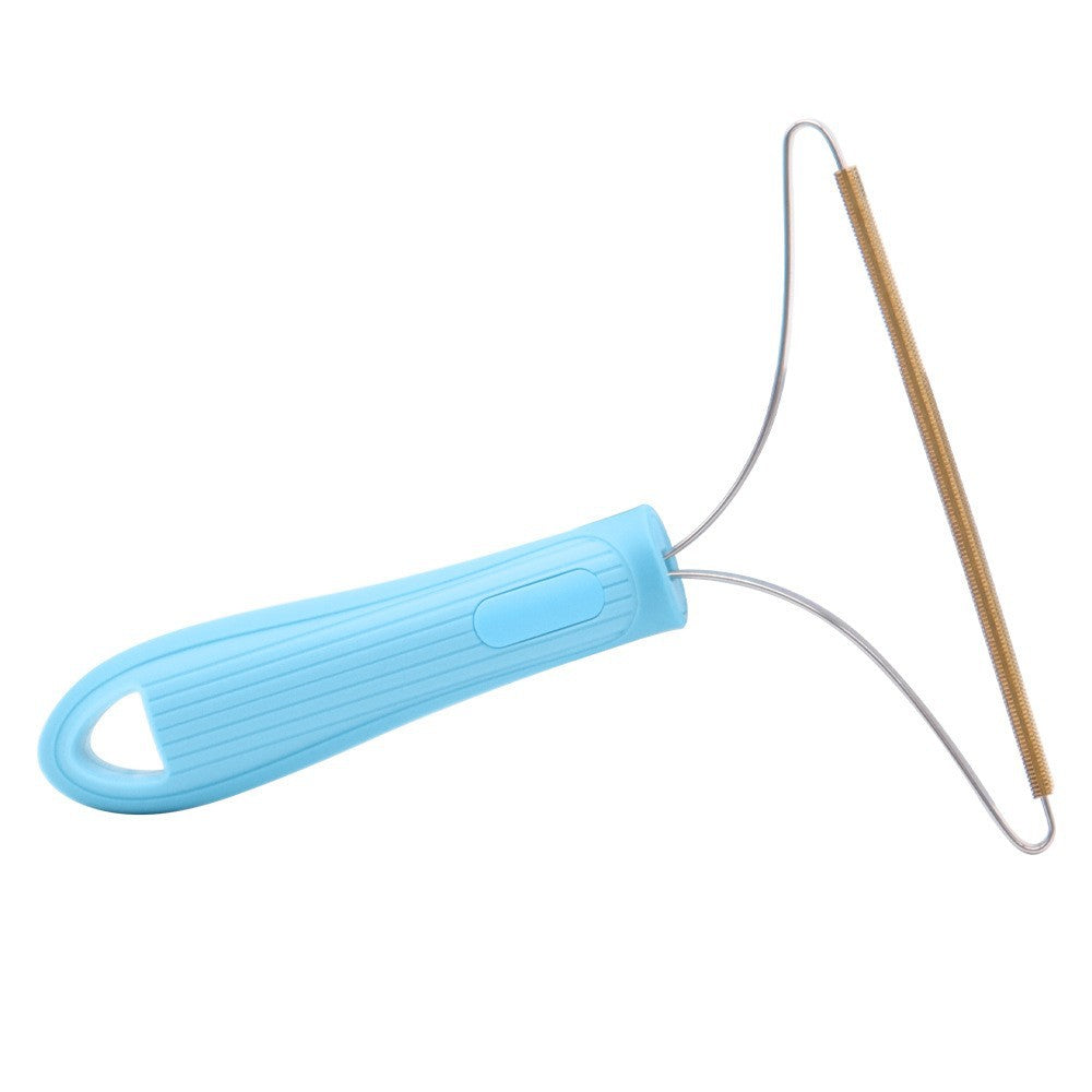 Long-Handle Pet Hair Scrapers - Small Light Blue