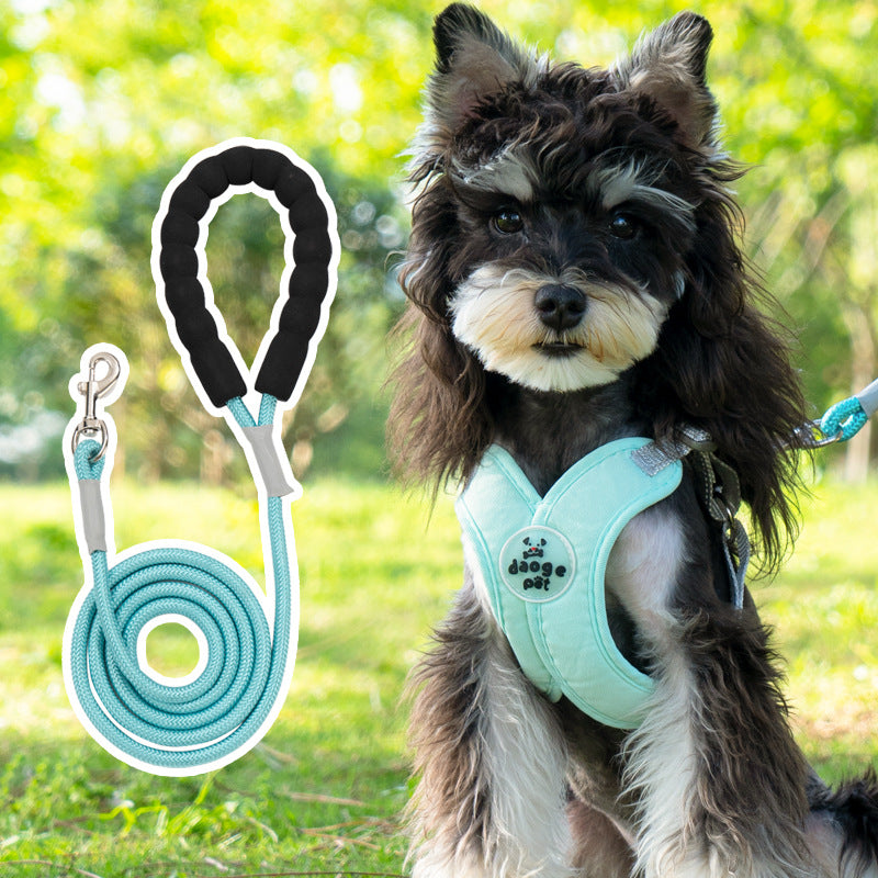 X-Style Reflective Dog Harness & Leash Sets - X-Style Green / Round Leash / 1.5 (Unit Unspecified)