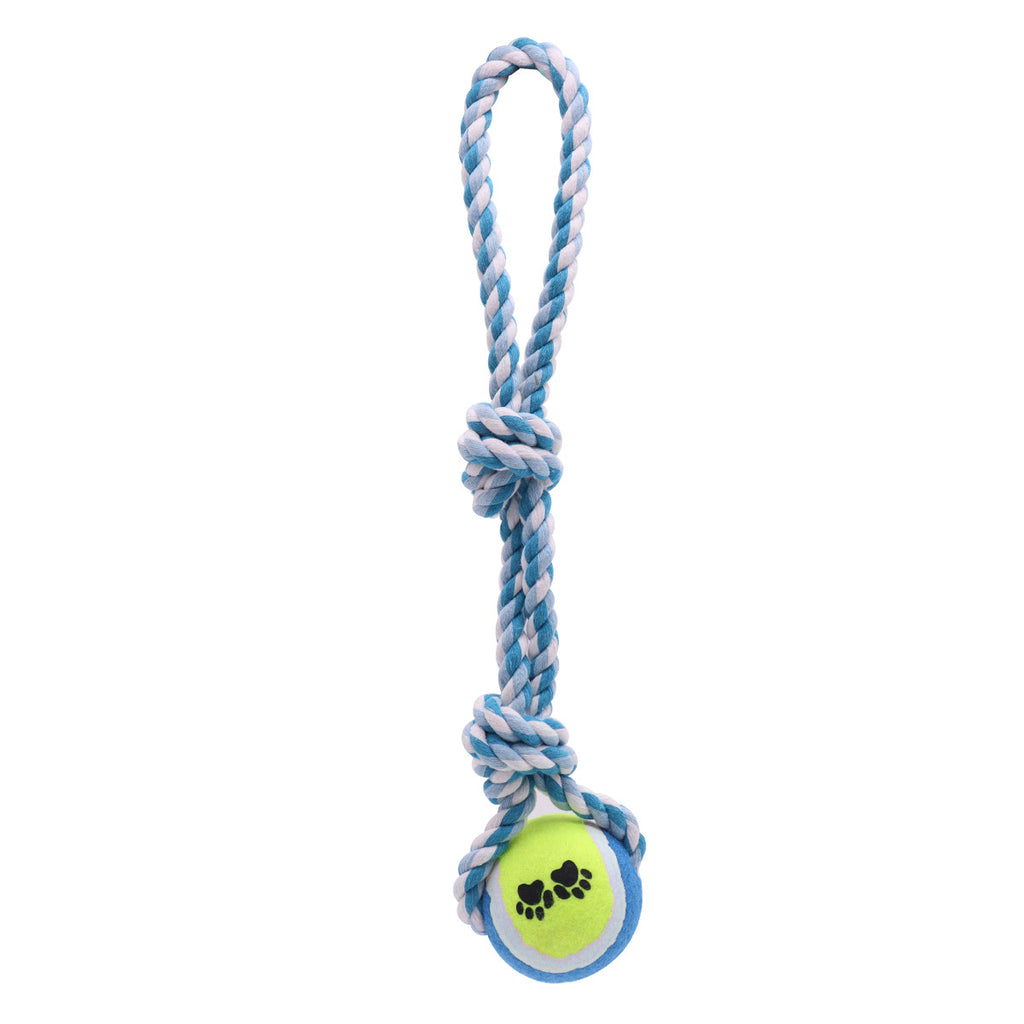 Cotton Rope Dog Toys - Ball and Tug Styles - No. 13 - Double-Knot Cotton Rope Ball