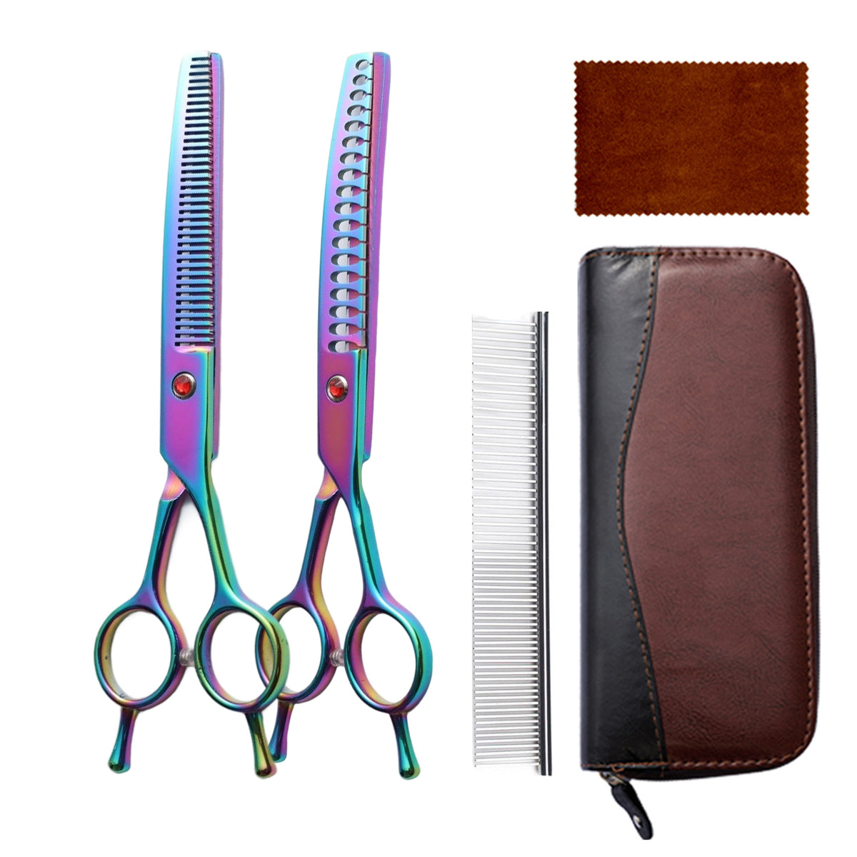 440C Stainless Steel Pet Grooming Shears & Sets - 501Purple Set