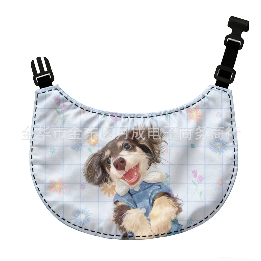 Rounded Cartoon Pet Bibs - Happy Dog