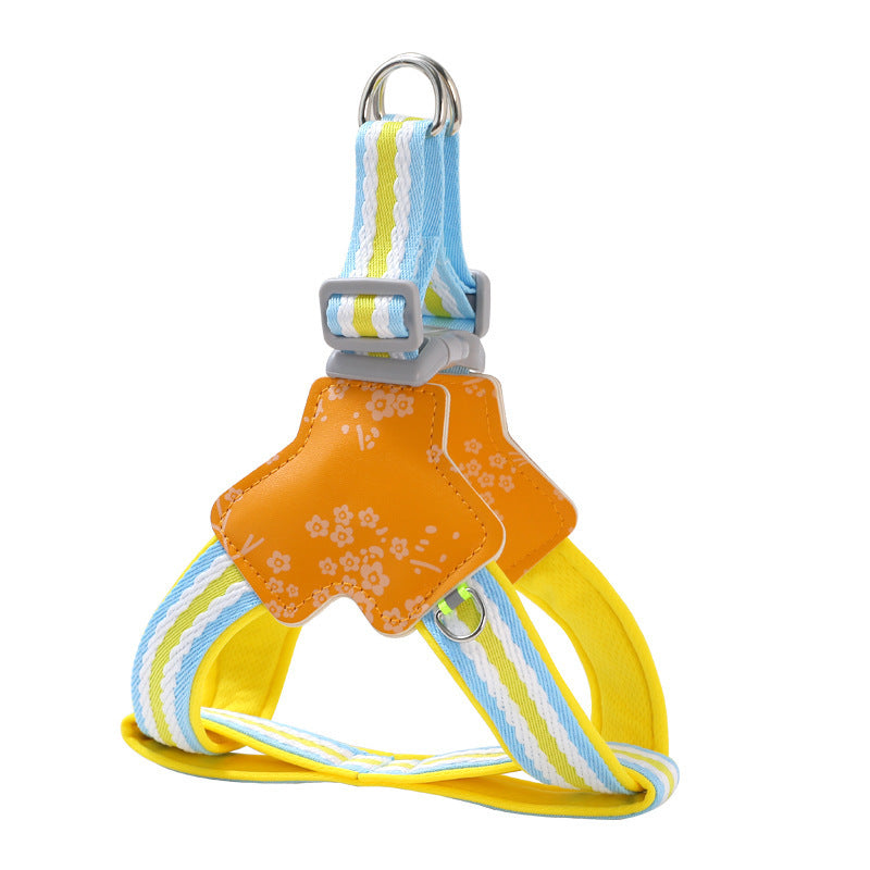 Jacquard Reflective Dog Harness & Leash Options - Lemon Yellow (Harness Only)