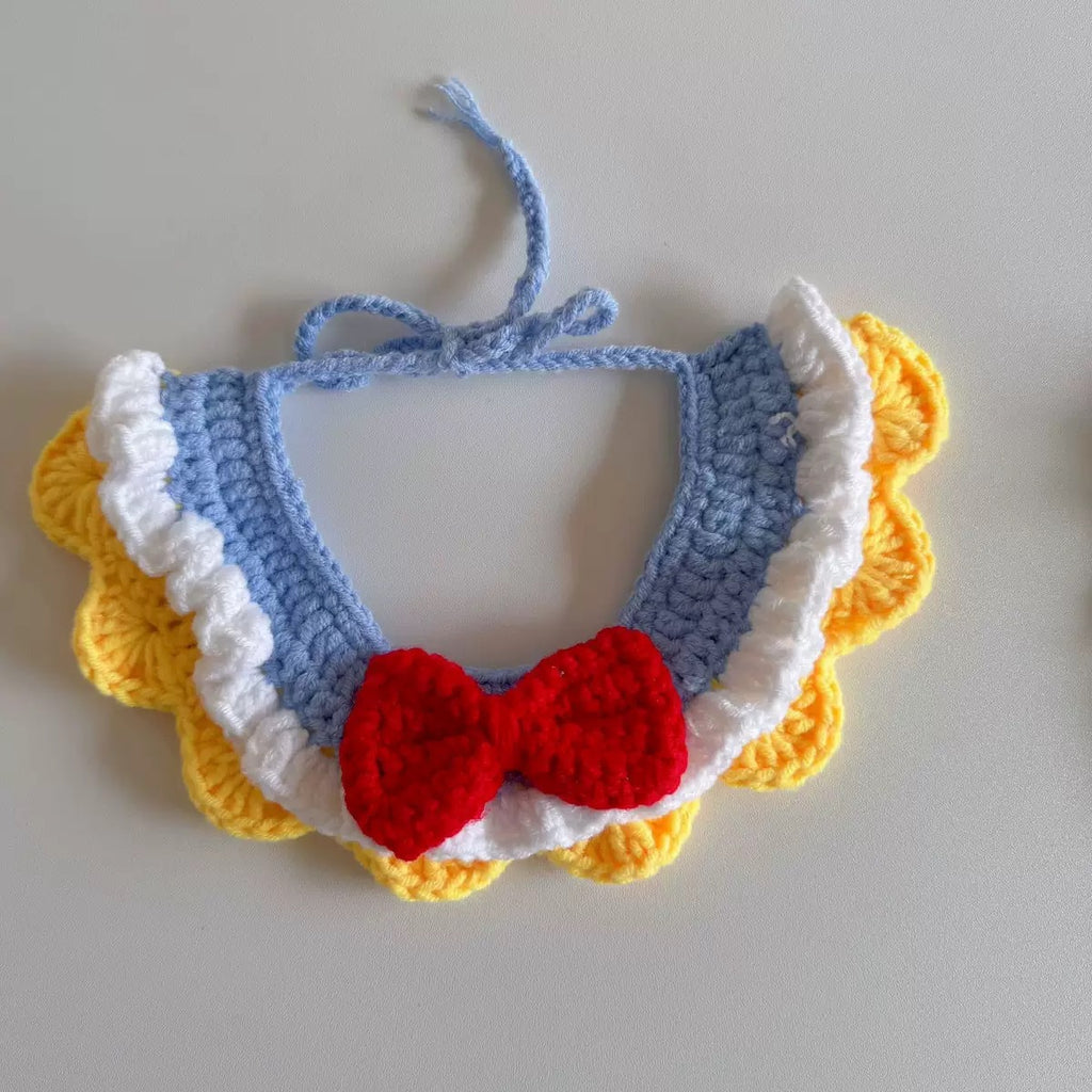 Knitted Pet Collars & Bibs for Cats and Dogs - Sweet Style Collar