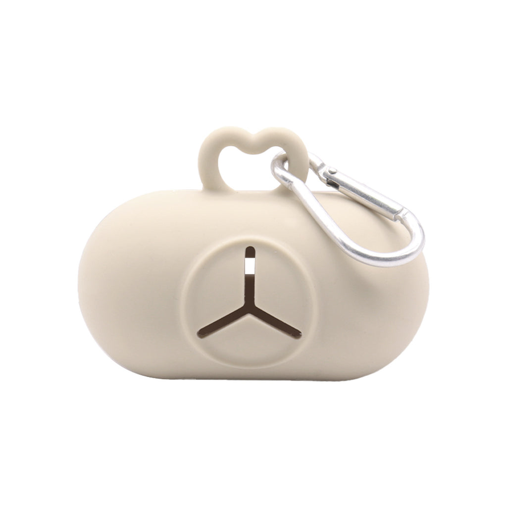 Silicone Pet Waste Bag Dispenser - Off-White - Without Bags
