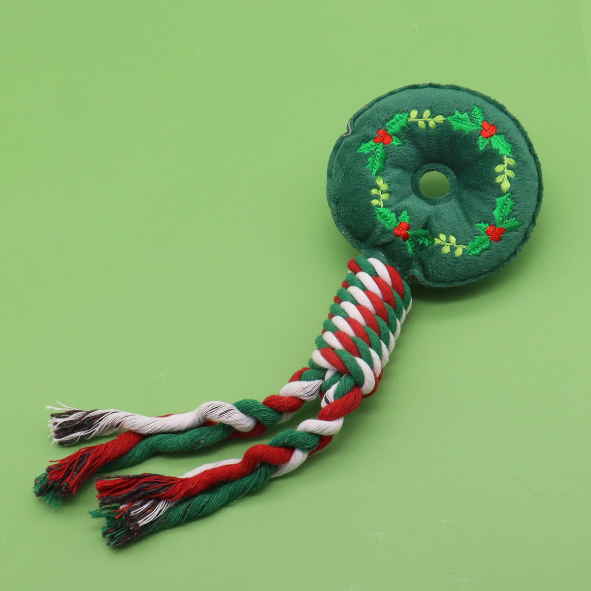Christmas Rope Dog Toys - Christmas Donut