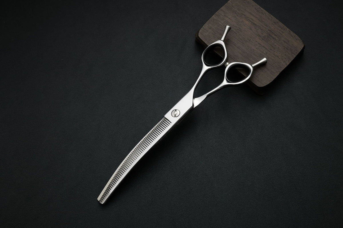440C Stainless Steel Pet Grooming Shears & Sets - H023 7 inch Curved Thinning Shears