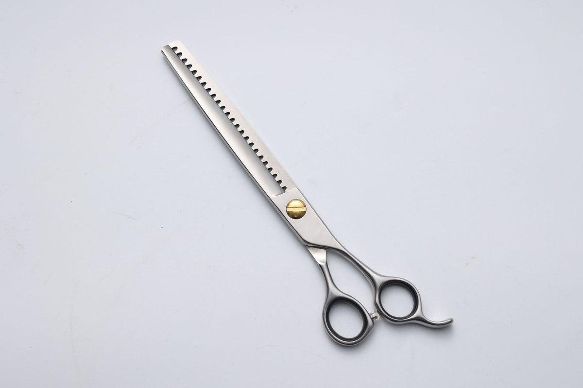 440C Stainless Steel Pet Grooming Shears & Sets - 011 7 inch Reverse-Tooth Fishbone Shears