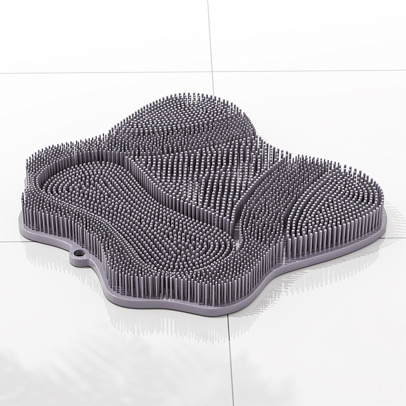 Wall-Mounted Cat Grooming & Scratching Brush - 30 x 28cm / Gray