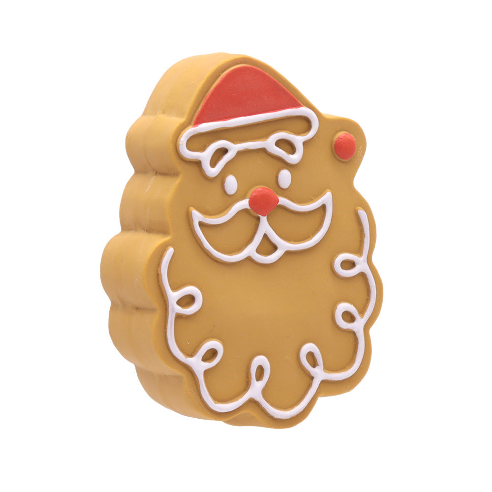 Christmas Latex Squeaky Dog Toys - Santa