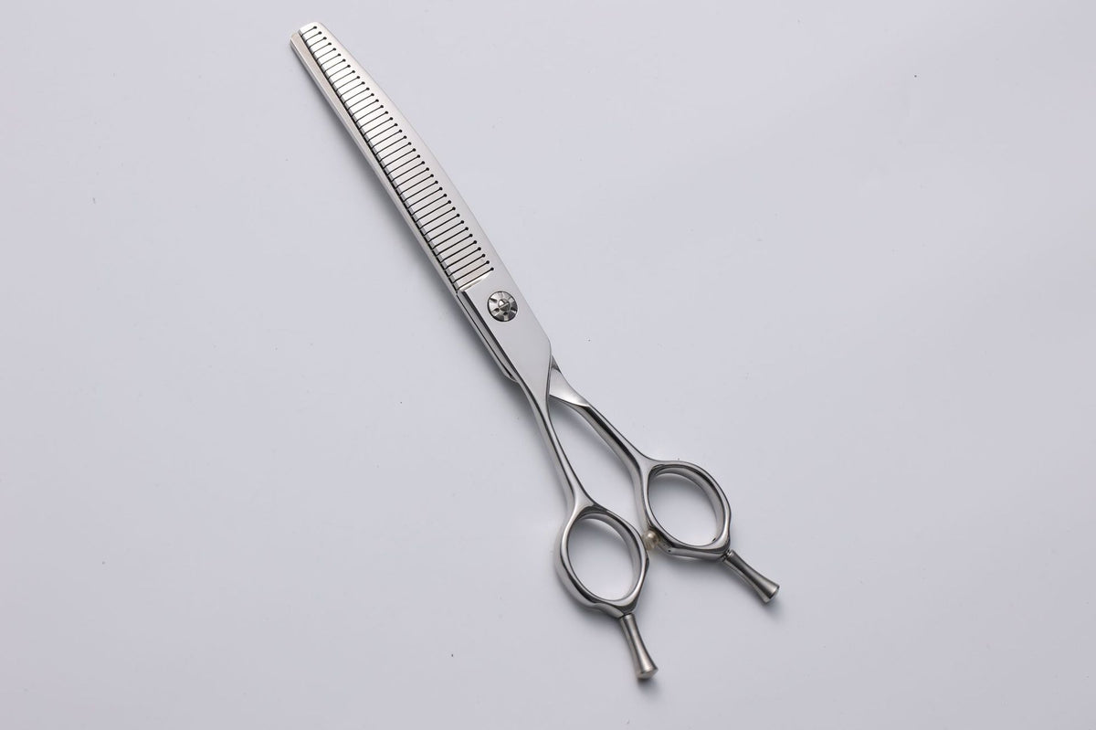 440C Stainless Steel Pet Grooming Shears & Sets - 010 7 inch Curved Fluffing Shears (Left-Handed)