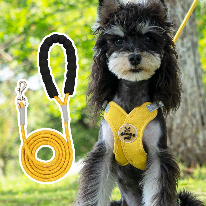 X-Style Reflective Dog Harness & Leash Sets - X-Style Yellow / Round Leash / 1.5 (Unit Unspecified)