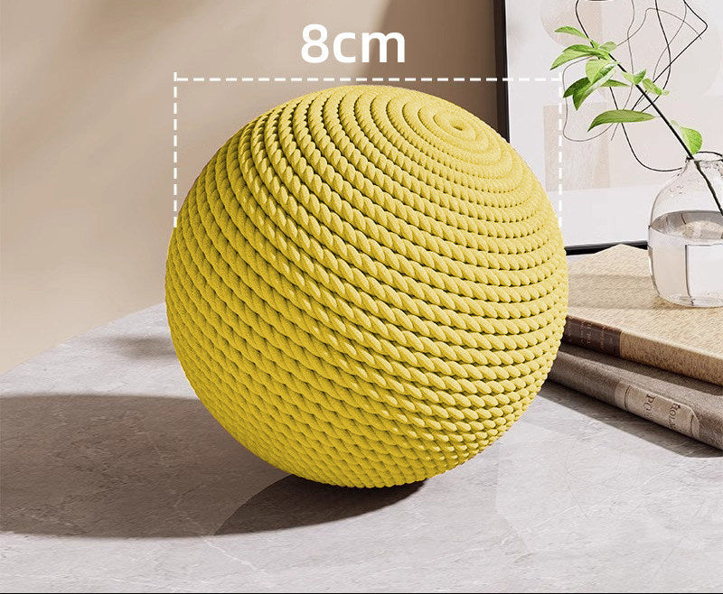 Oversized Sisal Cat Balls - Sisal Ball - Yellow-Diameter Approx. 8 cm