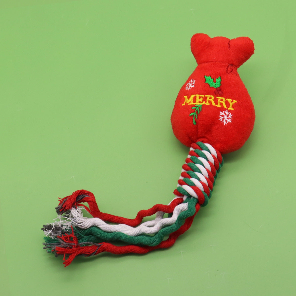 Christmas Rope Dog Toys - Gift Bag