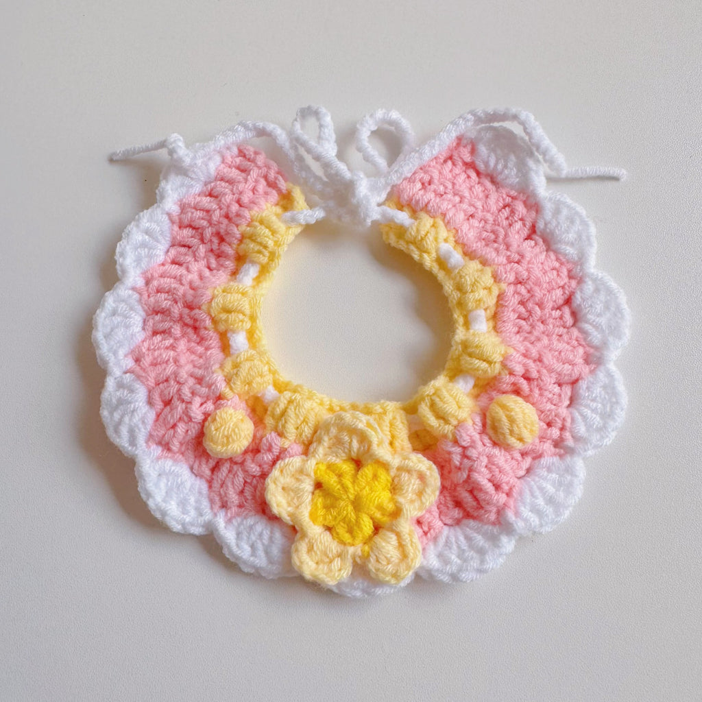 Knitted Pet Collars & Bibs for Cats and Dogs - Star