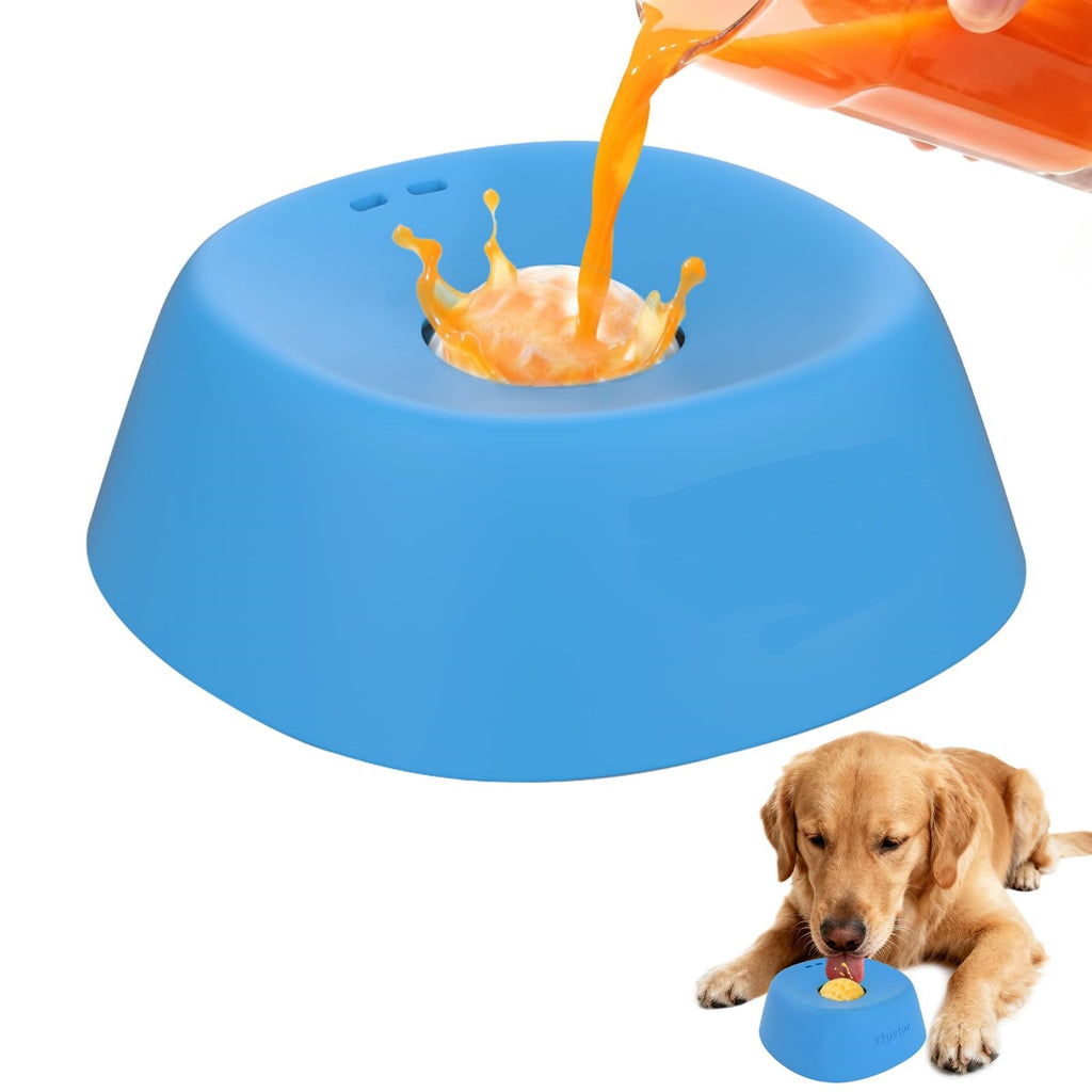 Dog Liquid Lick Bowl - Slow Feeder - Lick Bowl (Blue)