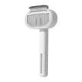 Two-in-One Pet Deshedding & Dematting Comb - White / ABS + Stainless Steel