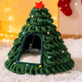 Dark Green Christmas Tree Cat Bed - Dark Green Christmas Tree - 52 x 50 x 50 cm