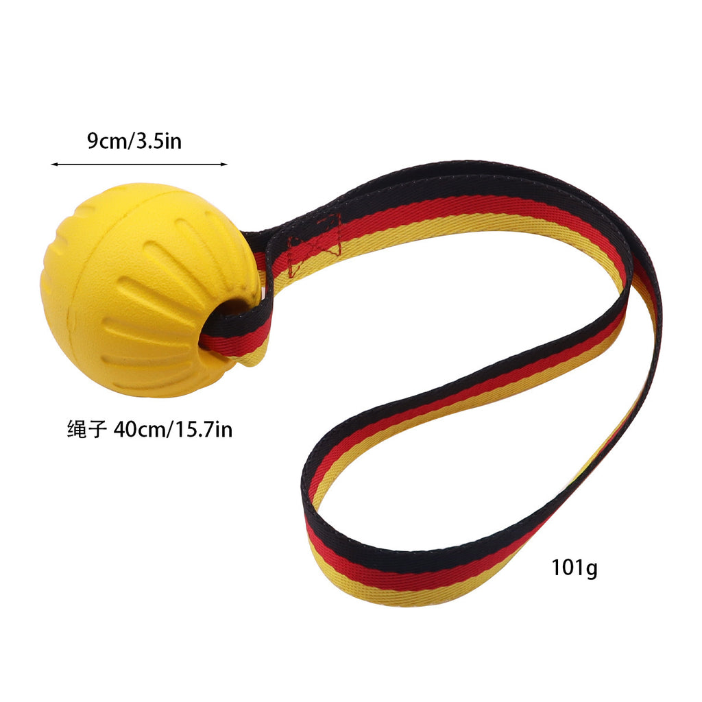 EVA Dog Balls, Rings and Fetch Toys - Large Multicolor Rope Ball
