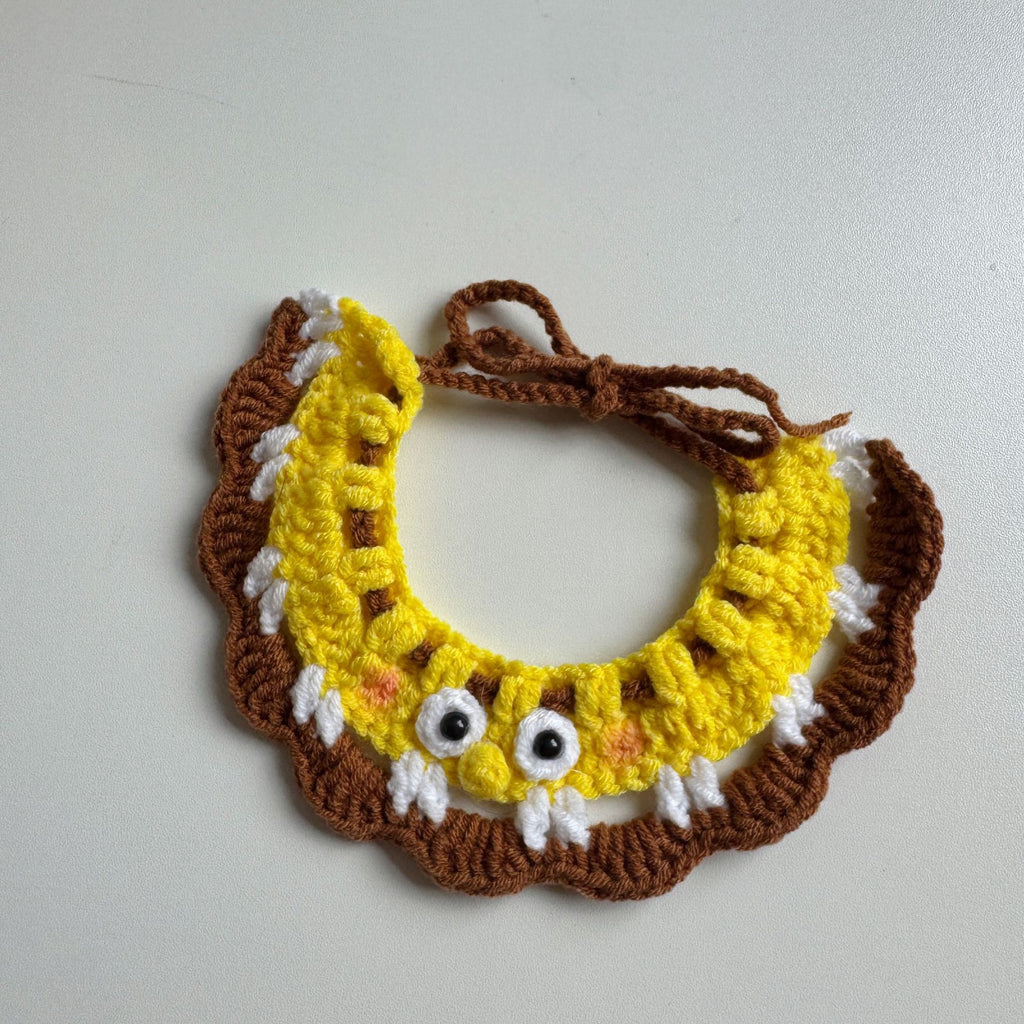 Knitted Pet Collars & Bibs for Cats and Dogs - SpongeBob