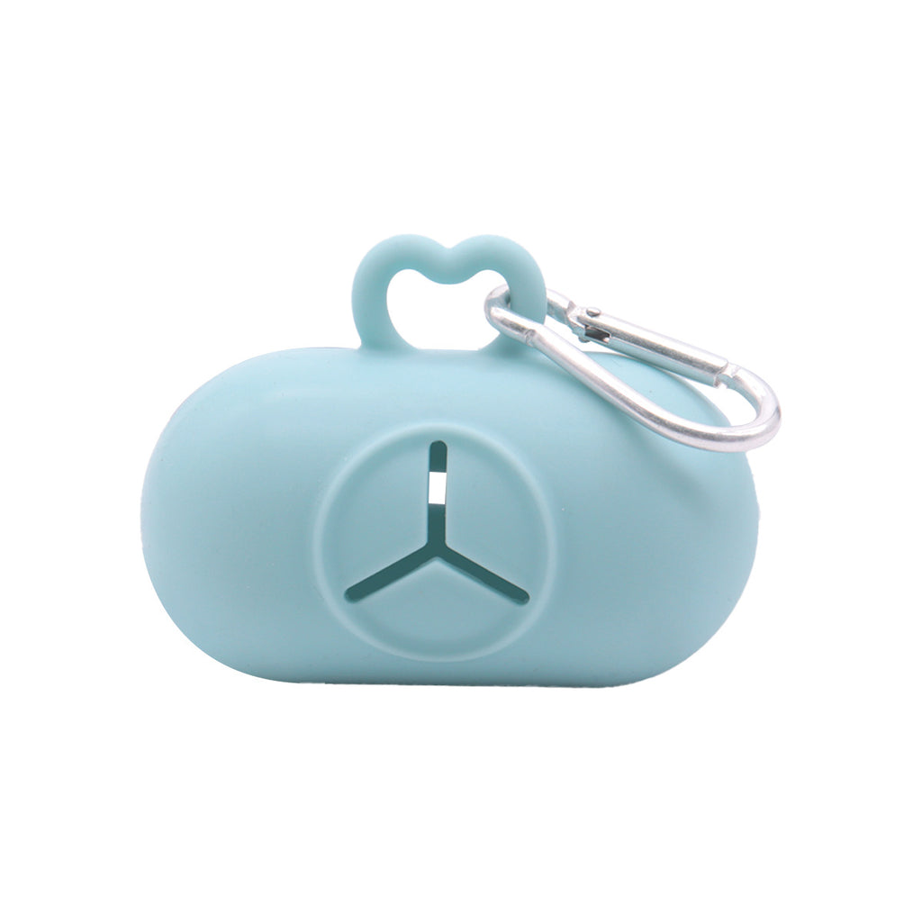 Silicone Pet Waste Bag Dispenser - Light Blue - Without Bags