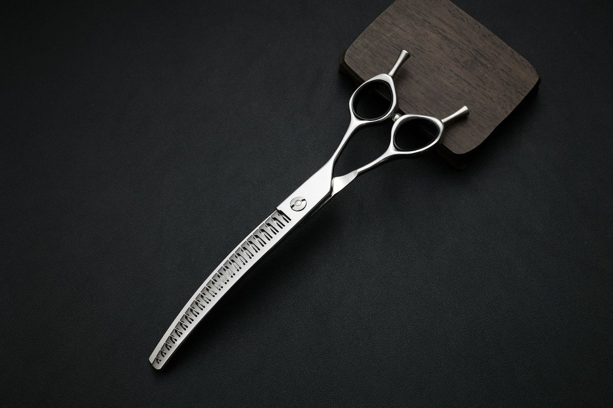 440C Stainless Steel Pet Grooming Shears & Sets - H023 7 inch Curved Blending Shears