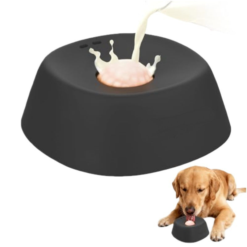 Dog Liquid Lick Bowl - Slow Feeder - Lick Bowl (Black)