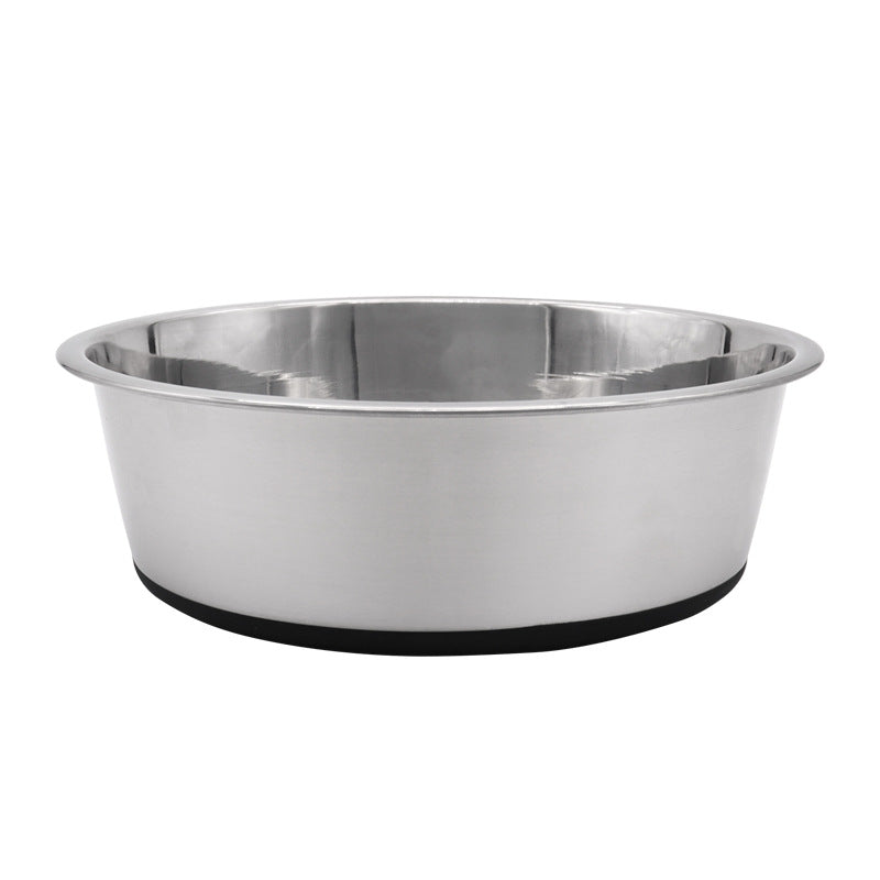 Stainless Steel Pet Bowls with Non-Slip Base - Black (Partial Non-Slip Base)