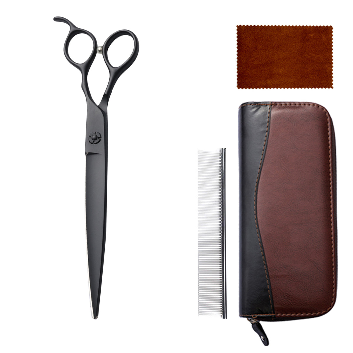 440C Stainless Steel Pet Grooming Shears & Sets - H012Black Set