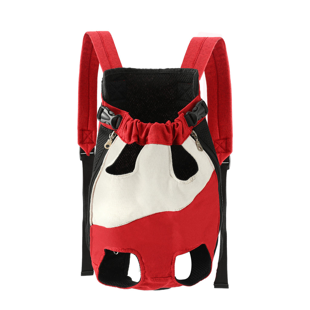 Front Pet Carrier Backpack - Red-White