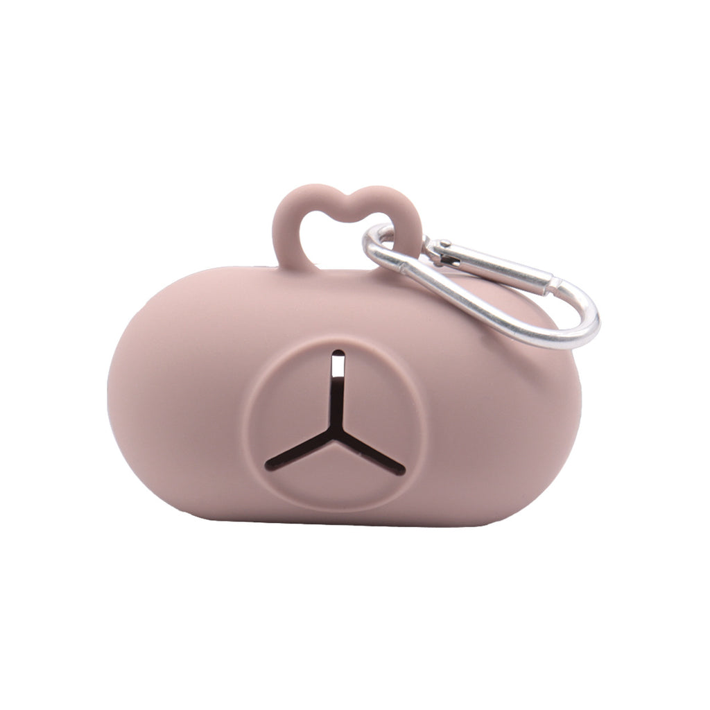 Silicone Pet Waste Bag Dispenser - Dusty Pink - Without Bags