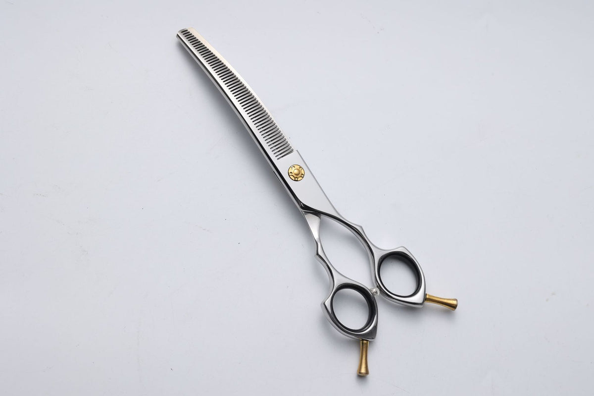 440C Stainless Steel Pet Grooming Shears & Sets - H004 7 inch Curved Thinning Shears