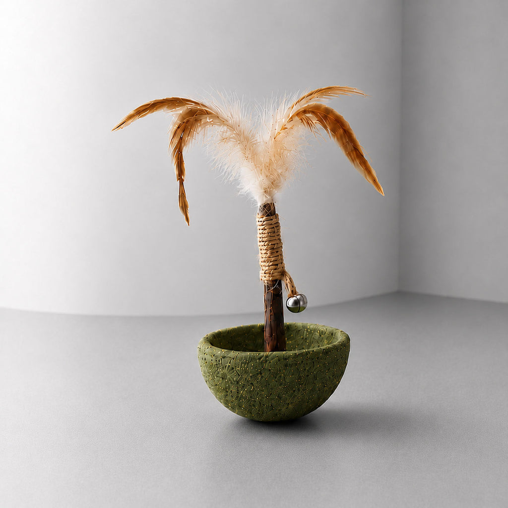 Catnip Feather Wobble Cat Toy - Chicken Feather