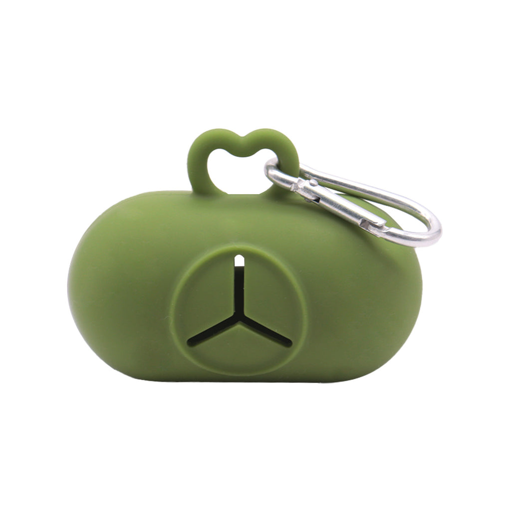 Silicone Pet Waste Bag Dispenser - Green - Without Bags