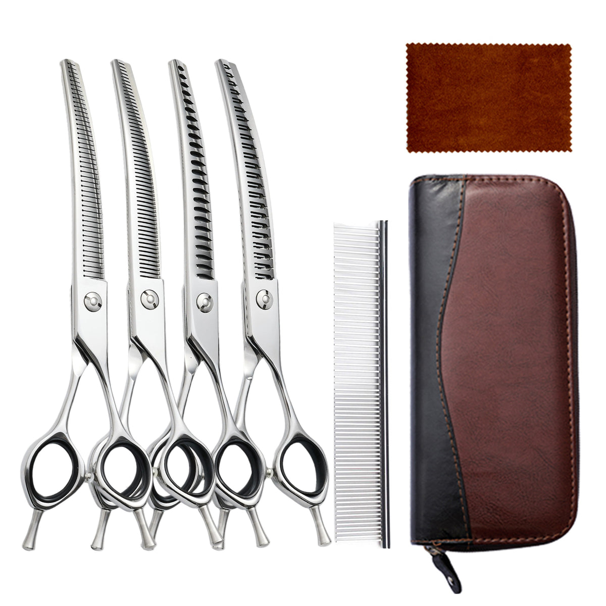 440C Stainless Steel Pet Grooming Shears & Sets - H023 Set ( 7.5 inch )
