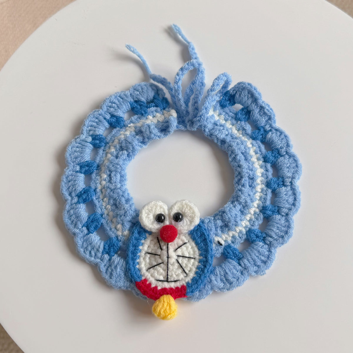 Knitted Pet Collars & Bibs for Cats and Dogs - Robot Cat