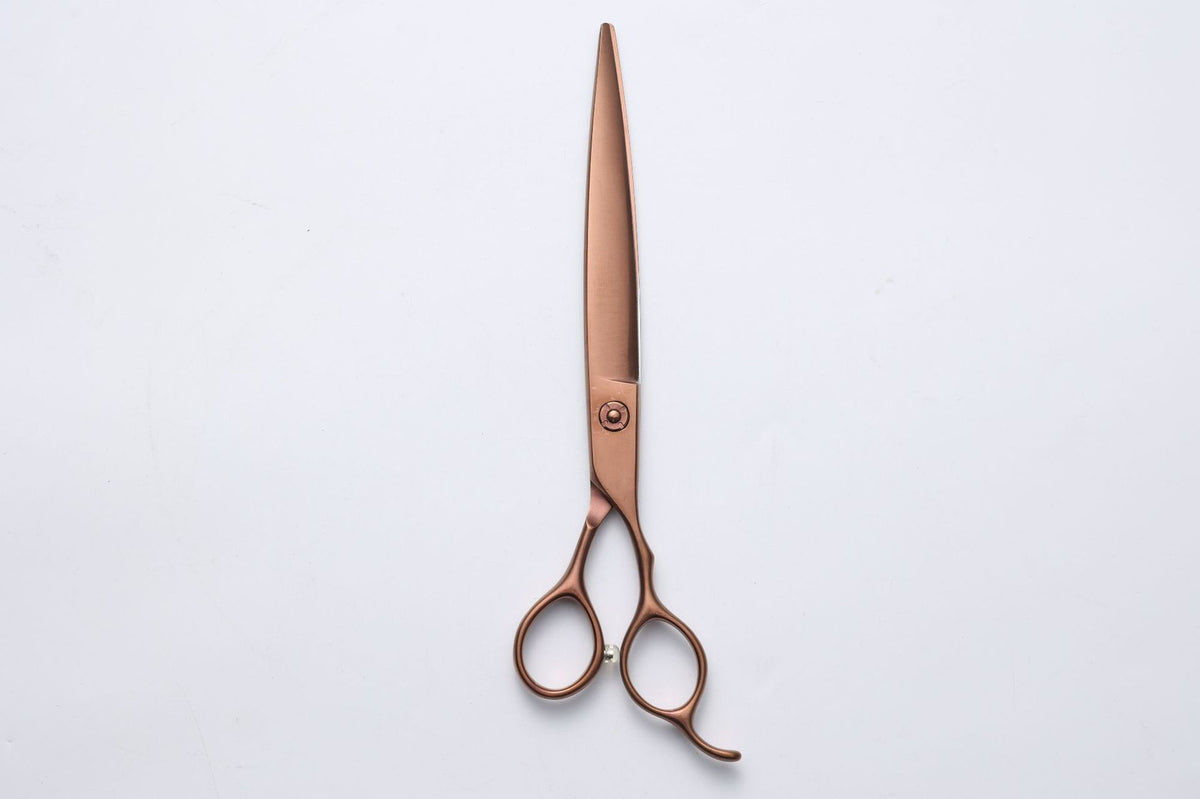 440C Stainless Steel Pet Grooming Shears & Sets - 012 Champagne Gold 7.5 inch Straight Shears