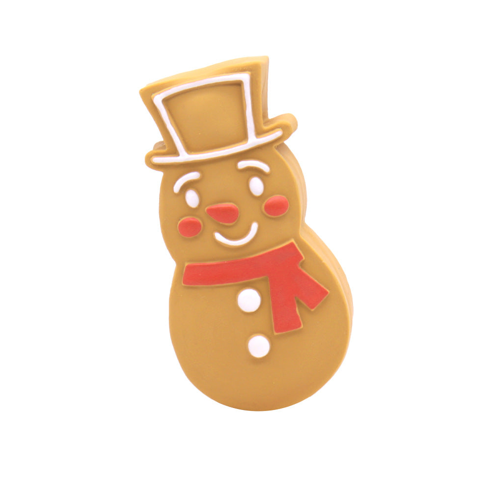 Christmas Latex Squeaky Dog Toys - Snowman