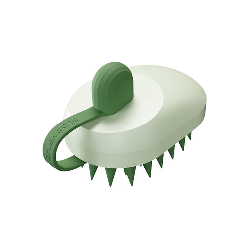 Pet Bath & Massage Brush - OPP Bag / Dark Green