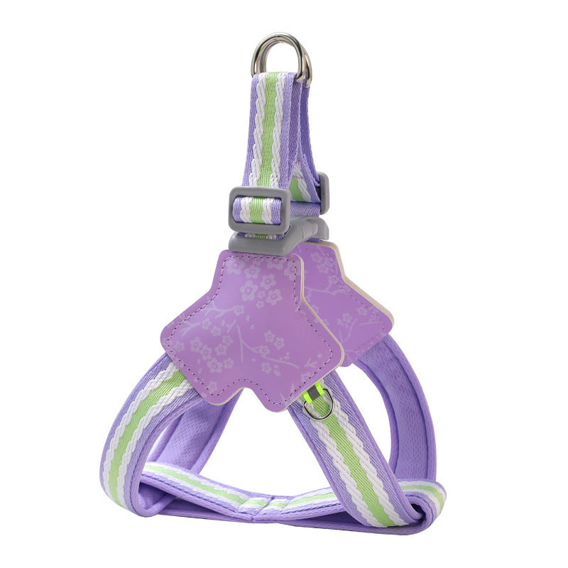 Jacquard Reflective Dog Harness & Leash Options - Purple (Harness Only)