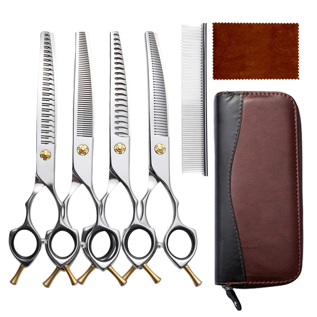 440C Stainless Steel Pet Grooming Shears & Sets - H004 Set