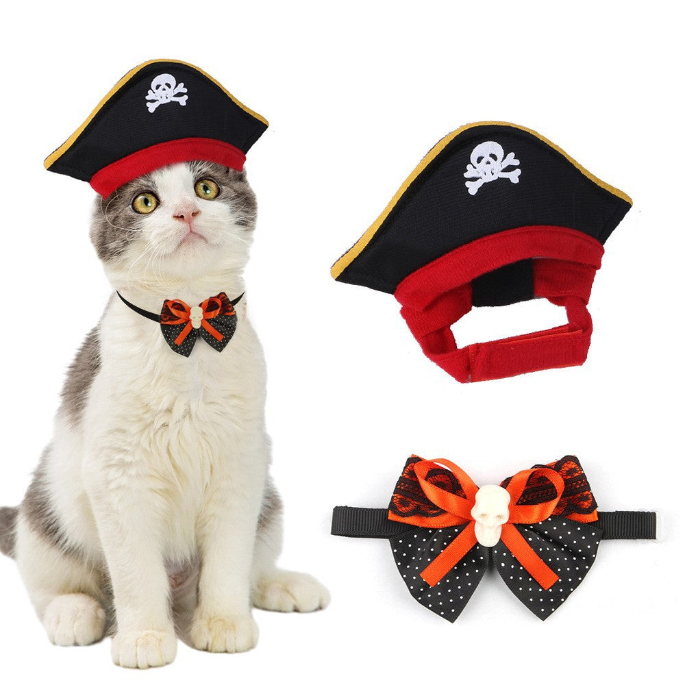 Halloween Pet Costume Accessories – Hats, Wings & Sets - Hat + Bow Tie / One Size